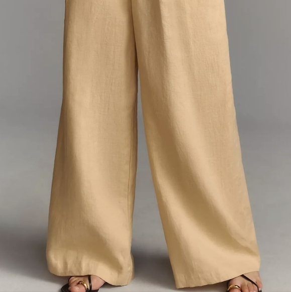 Faithful the Brand Circa Wide Leg Linen Trouser Pants in Honey Size 6 NWT - Picture 10 of 12